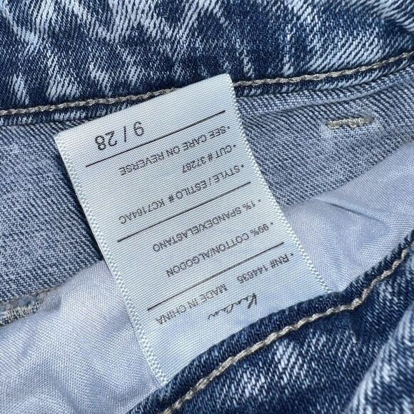 Kancan Medina Ultra High Rise Ruffle Shorts Acid Wash Size 28 - Picture 3 of 4